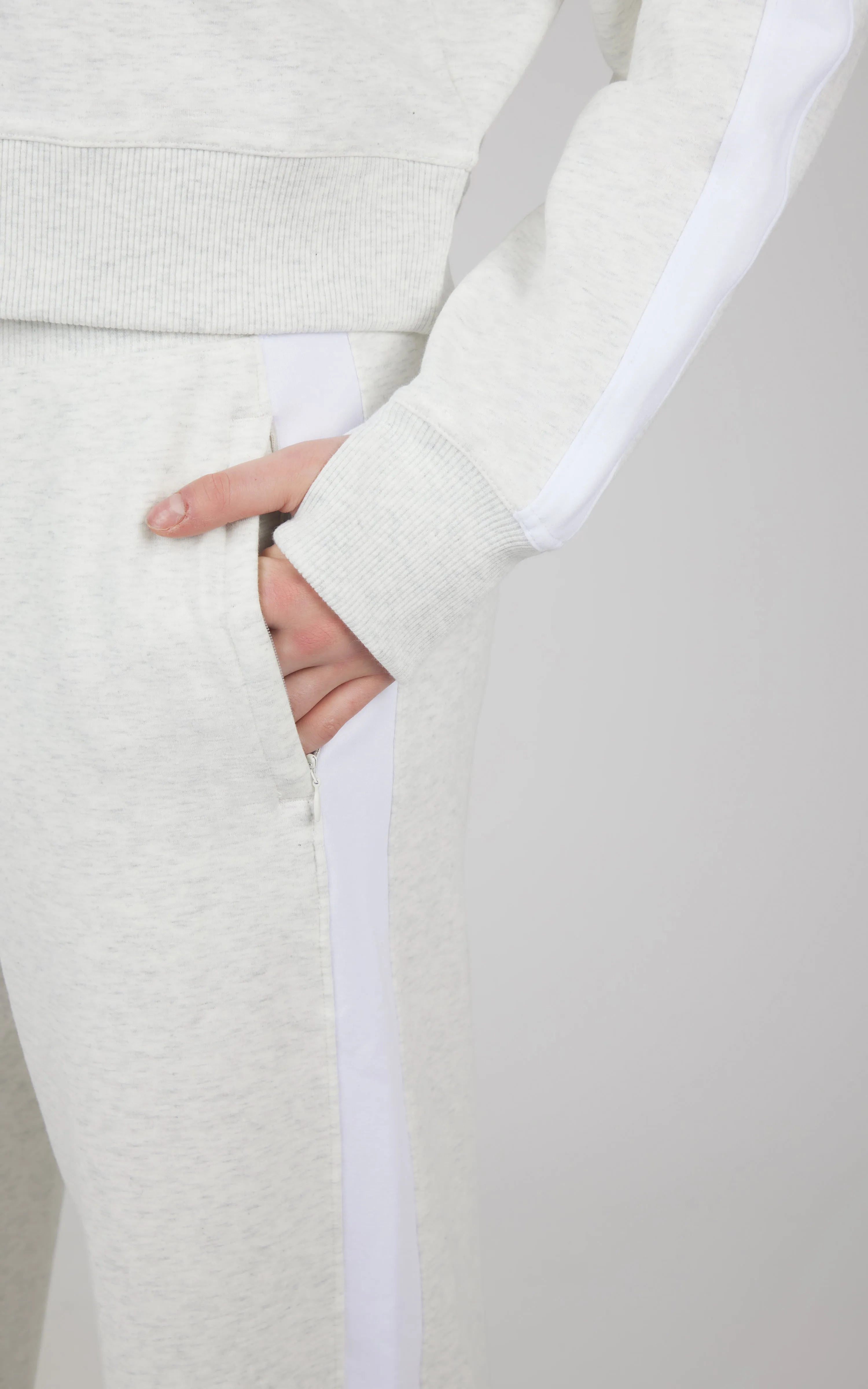 2 PC Cloud Plush Sweatshirt and Wide Leg  Snap Bottom Pant Set
