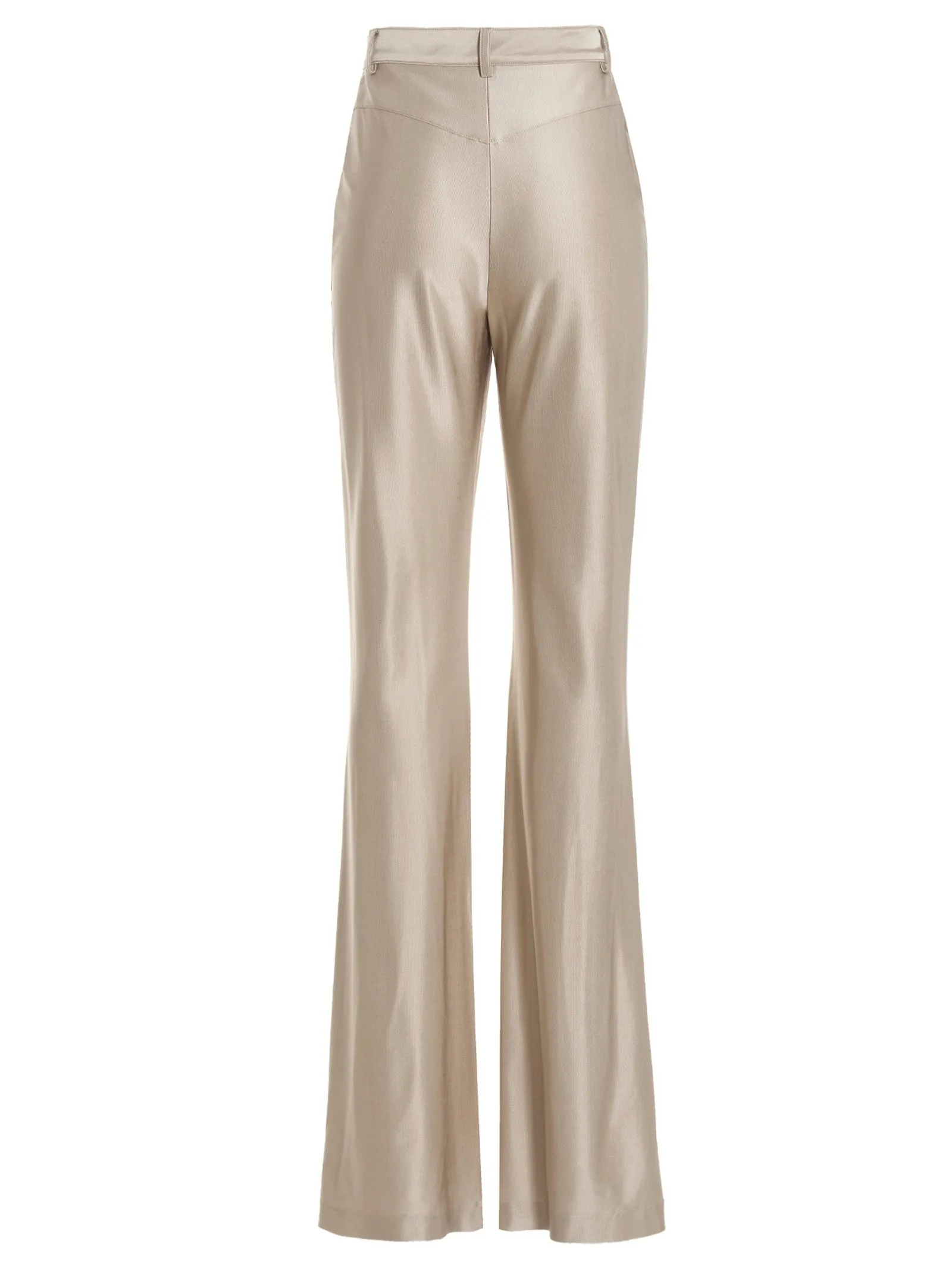 Alexandre Vauthier Flared High-Waisted Satin Pants