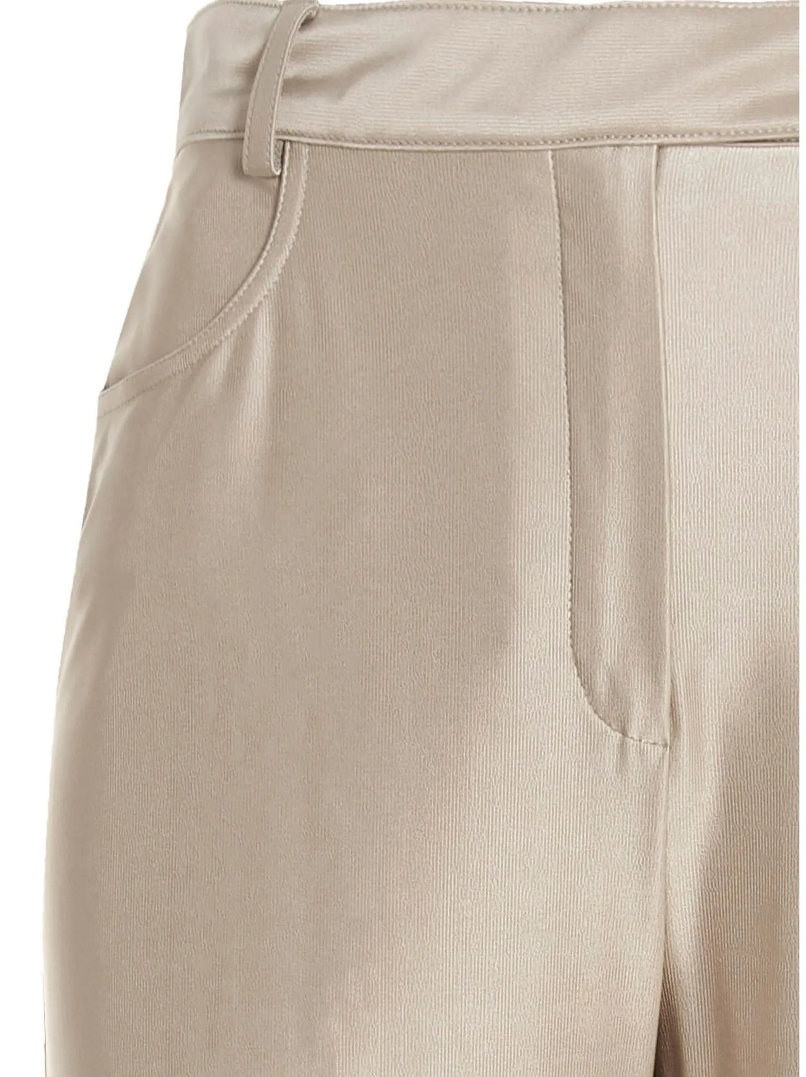 Alexandre Vauthier Flared High-Waisted Satin Pants