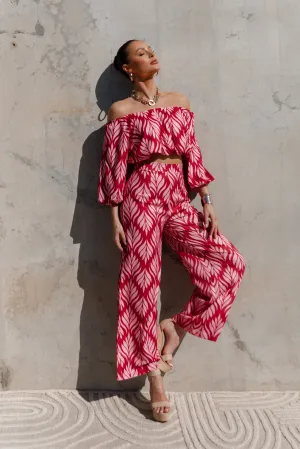 Alexia Wide Leg Pants - Pink