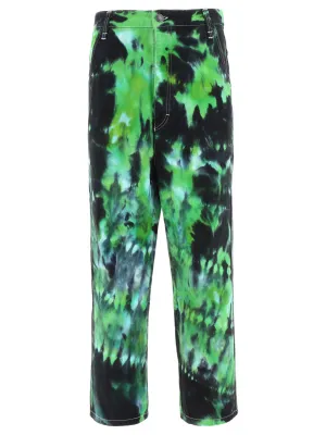 AMI Tie-Dyed High Waist Trousers