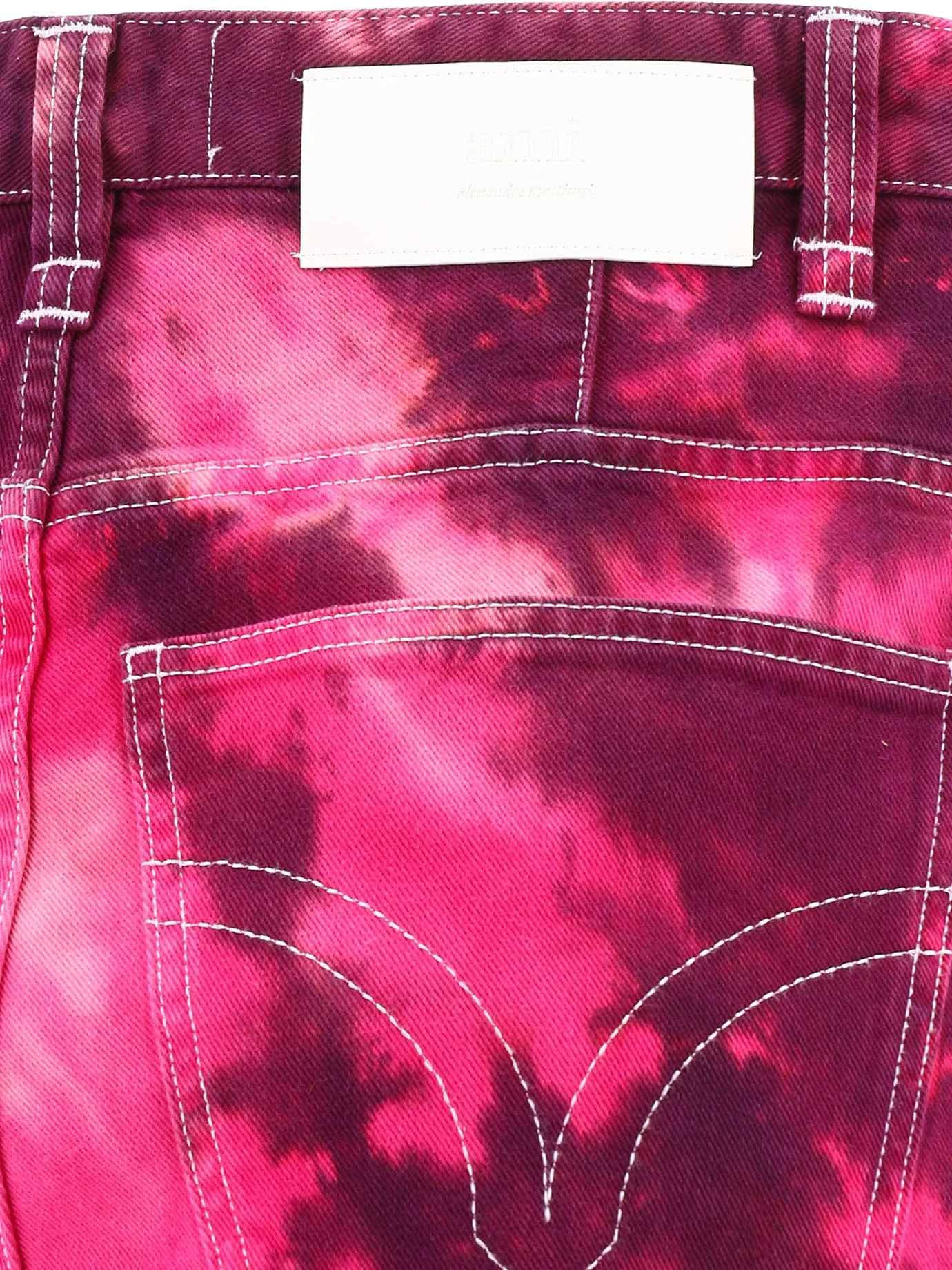 AMI Tie-Dyed High Waisted Trousers