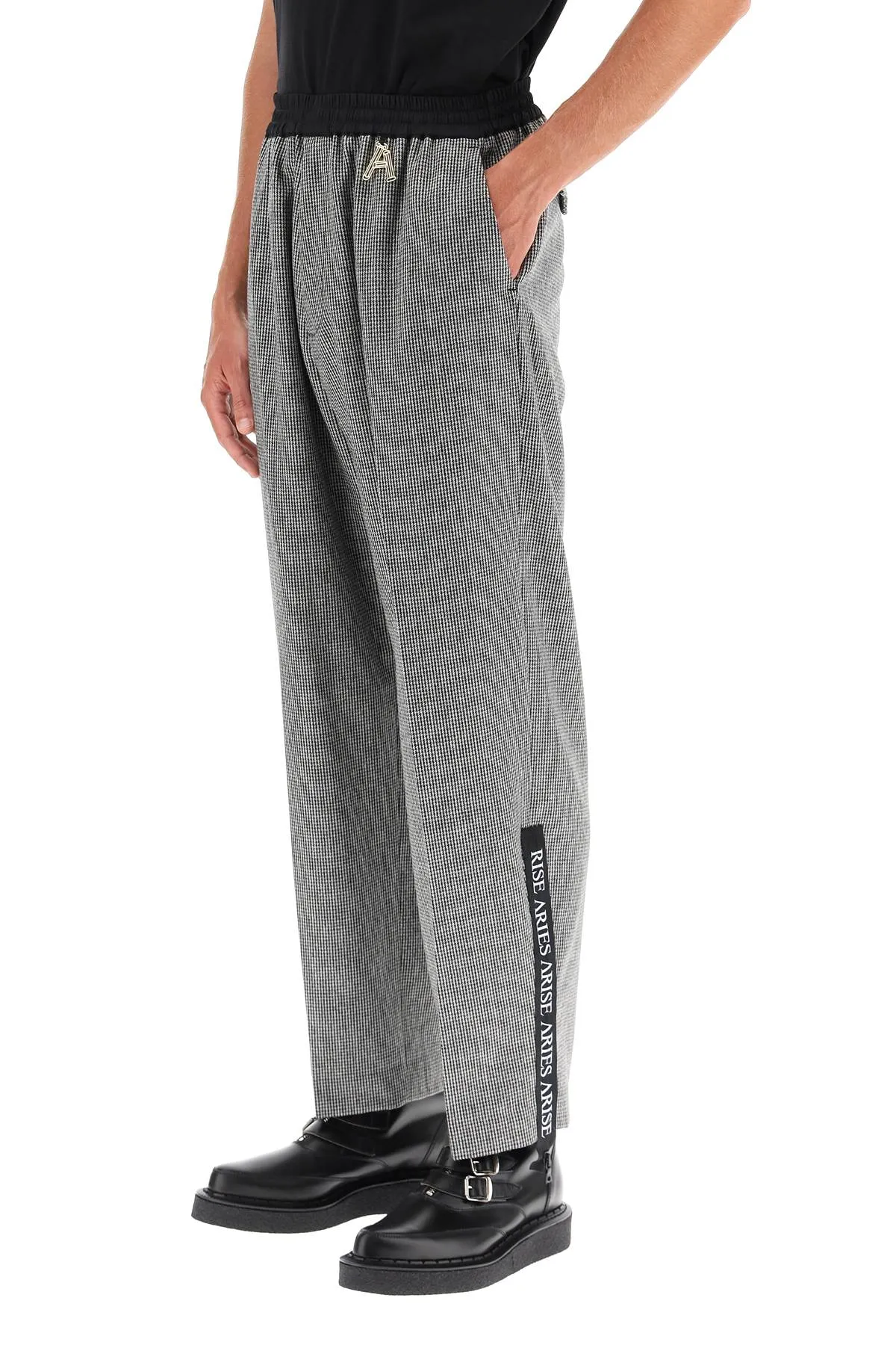 Aries Houndstooth Elasticated Waist Pants