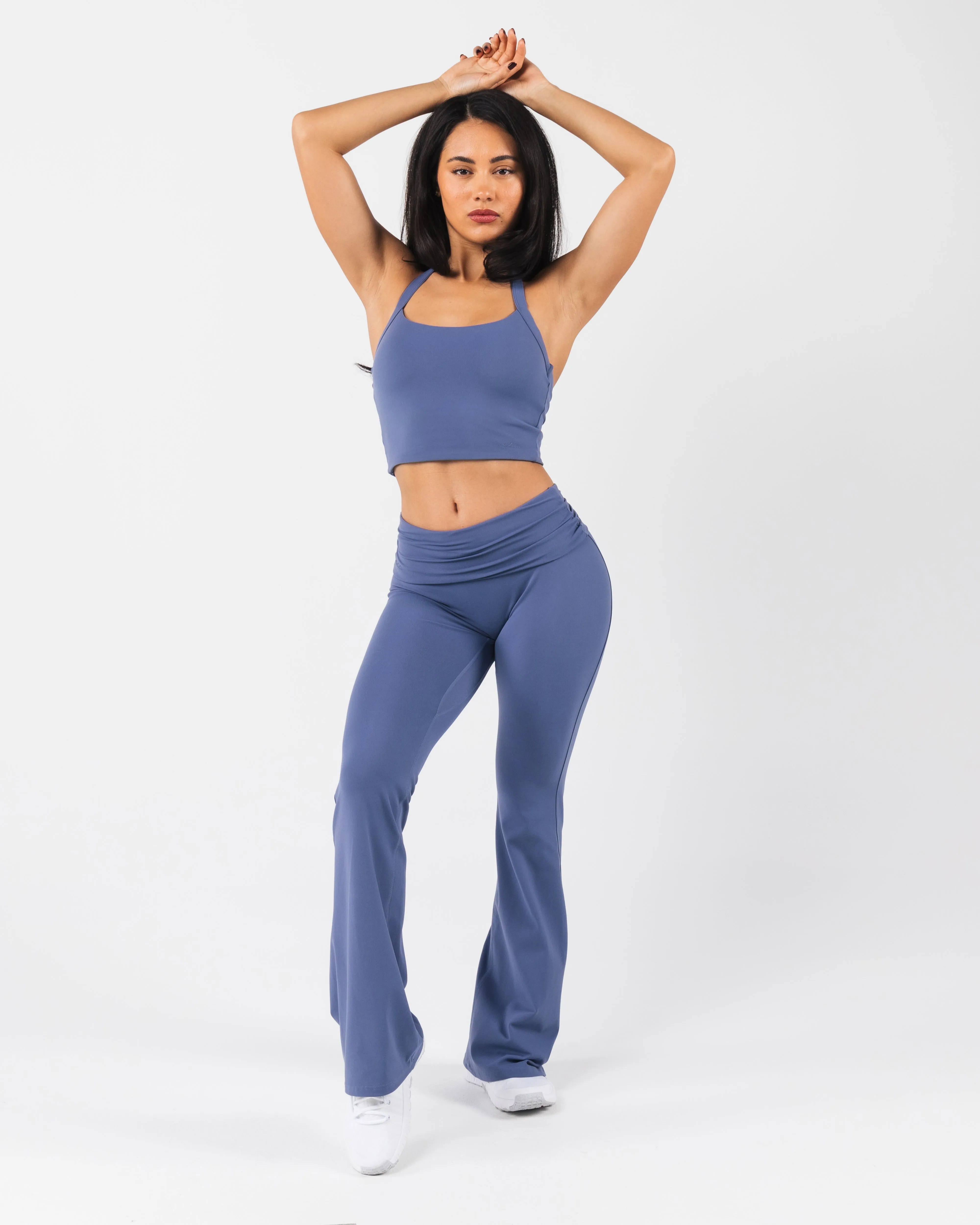 Aura Foldover Flare - Dusty Blue