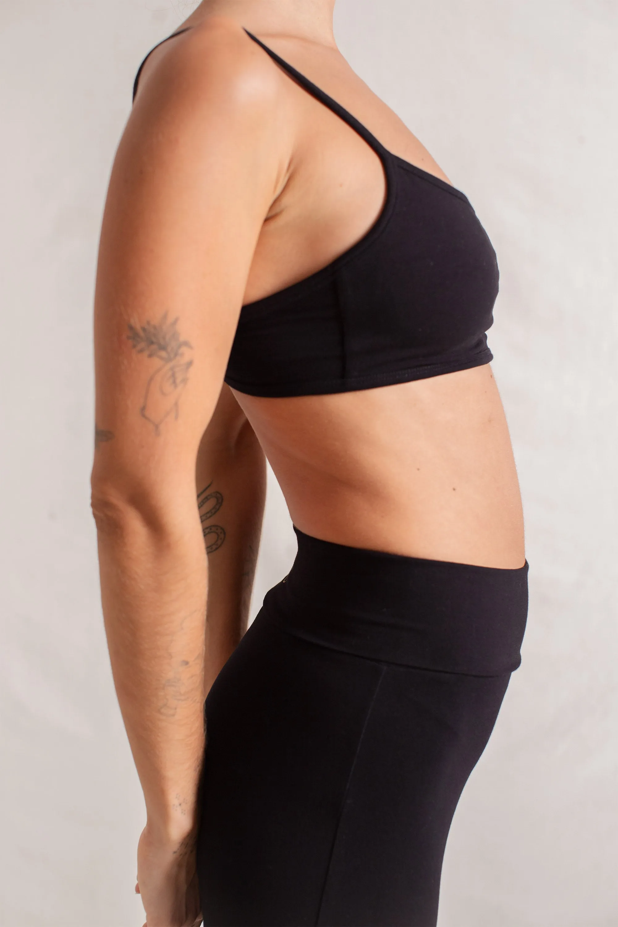 Bella Bamboo Crop Black