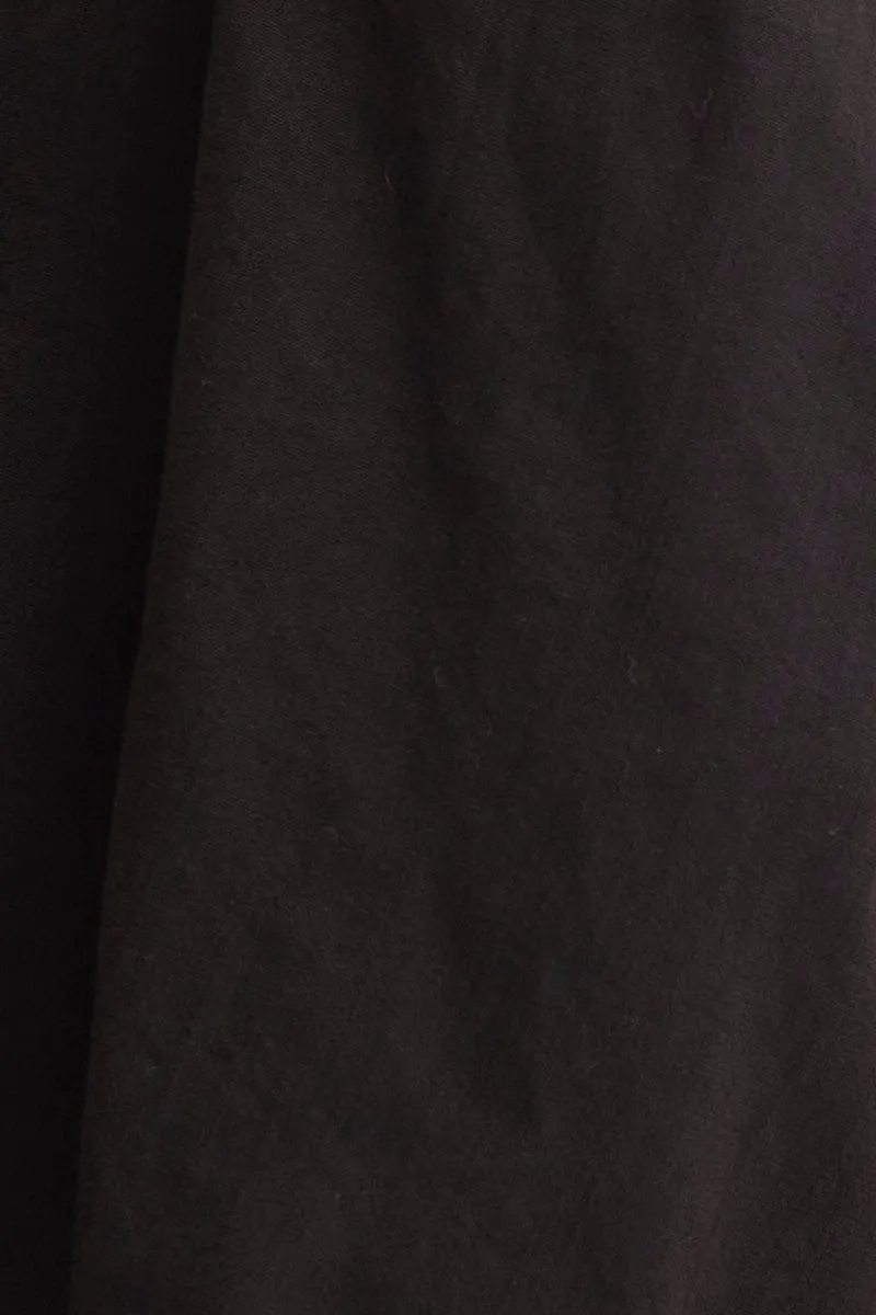 Black Crop Top Long Sleeve
