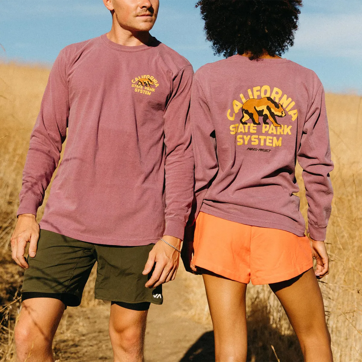 California State Park System Vintage Bear Logo Long Sleeve Tee
