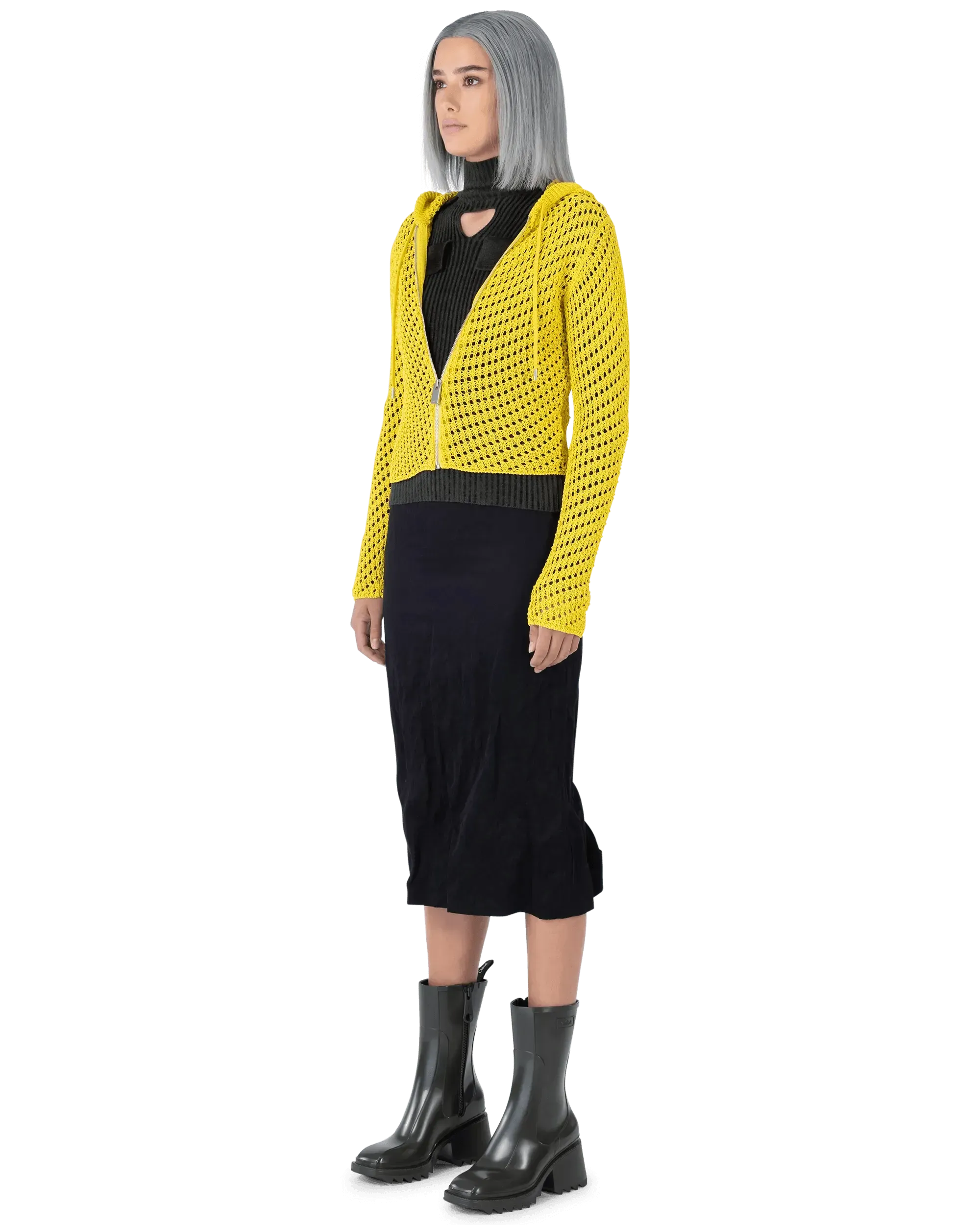 Crochet Hooded Cardigan