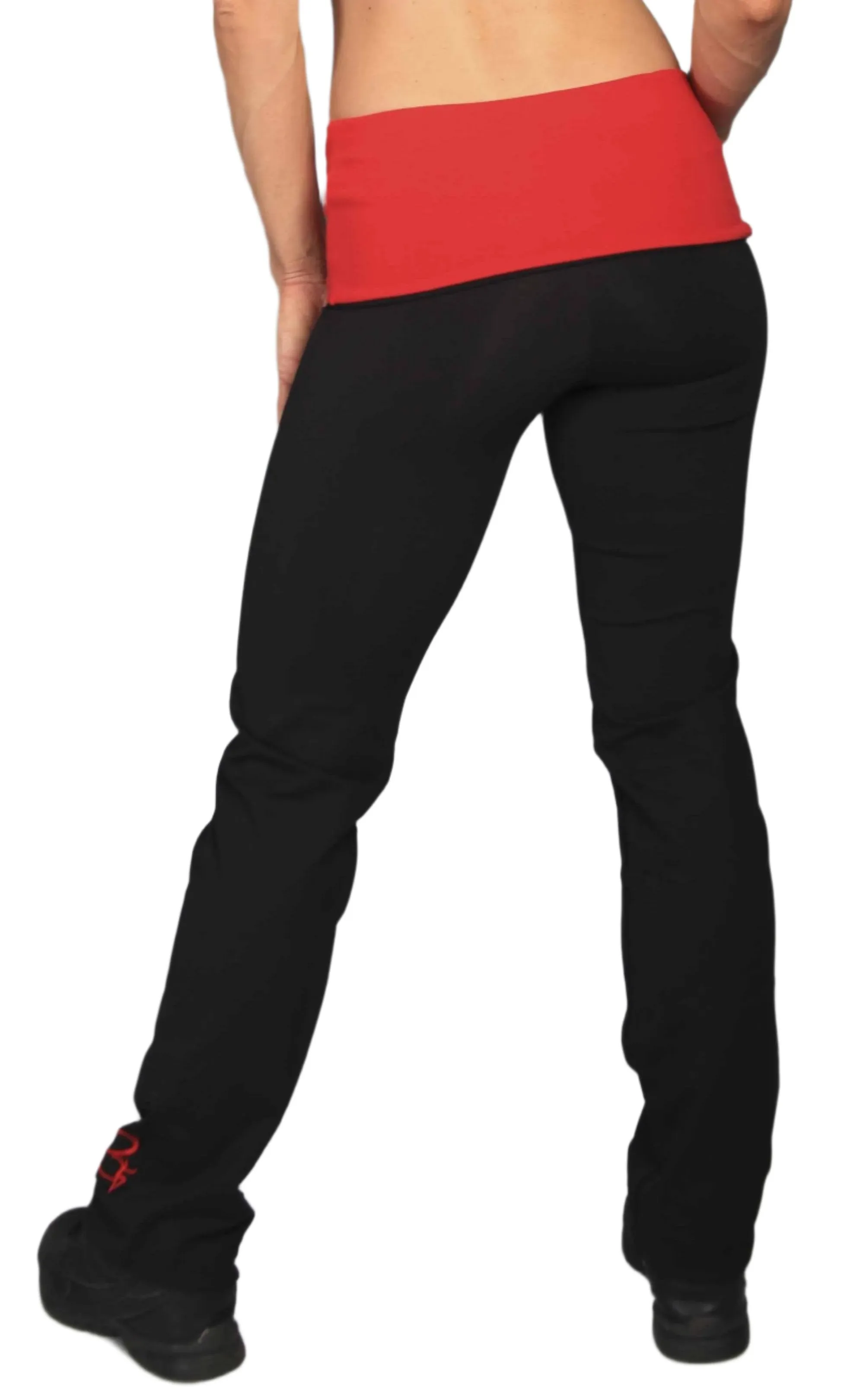 Equilibrium Activewear Roll Down Daisy Pant Red LP298