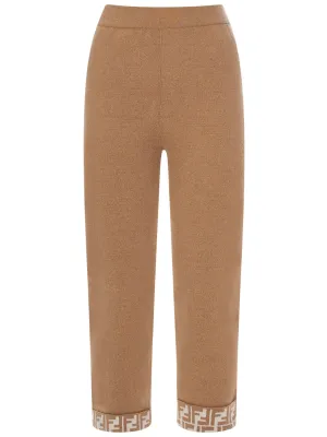 Fendi Kids FF Logo High-Waisted Trousers