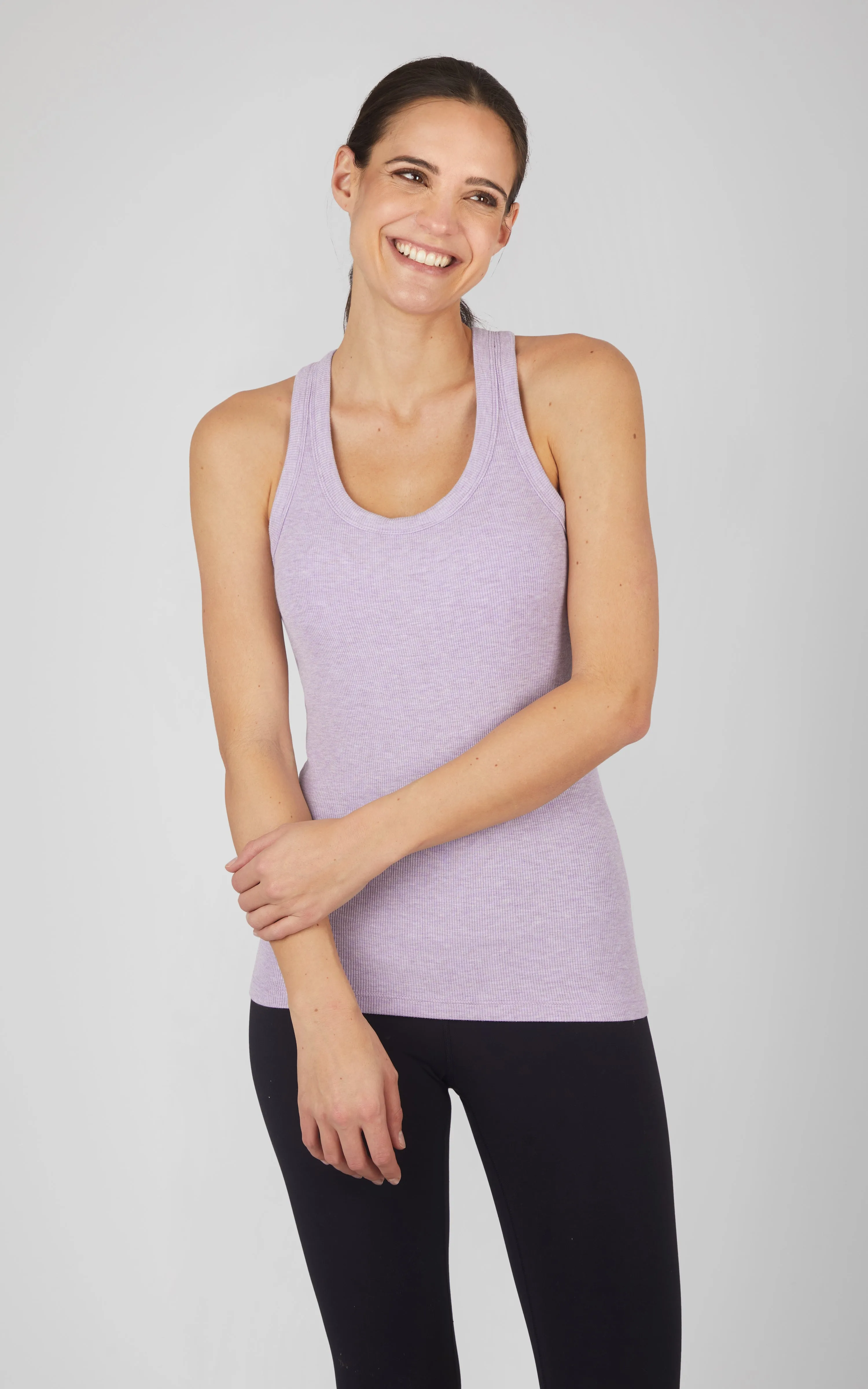 Heavenly Ribbed Longline Racerback Tank