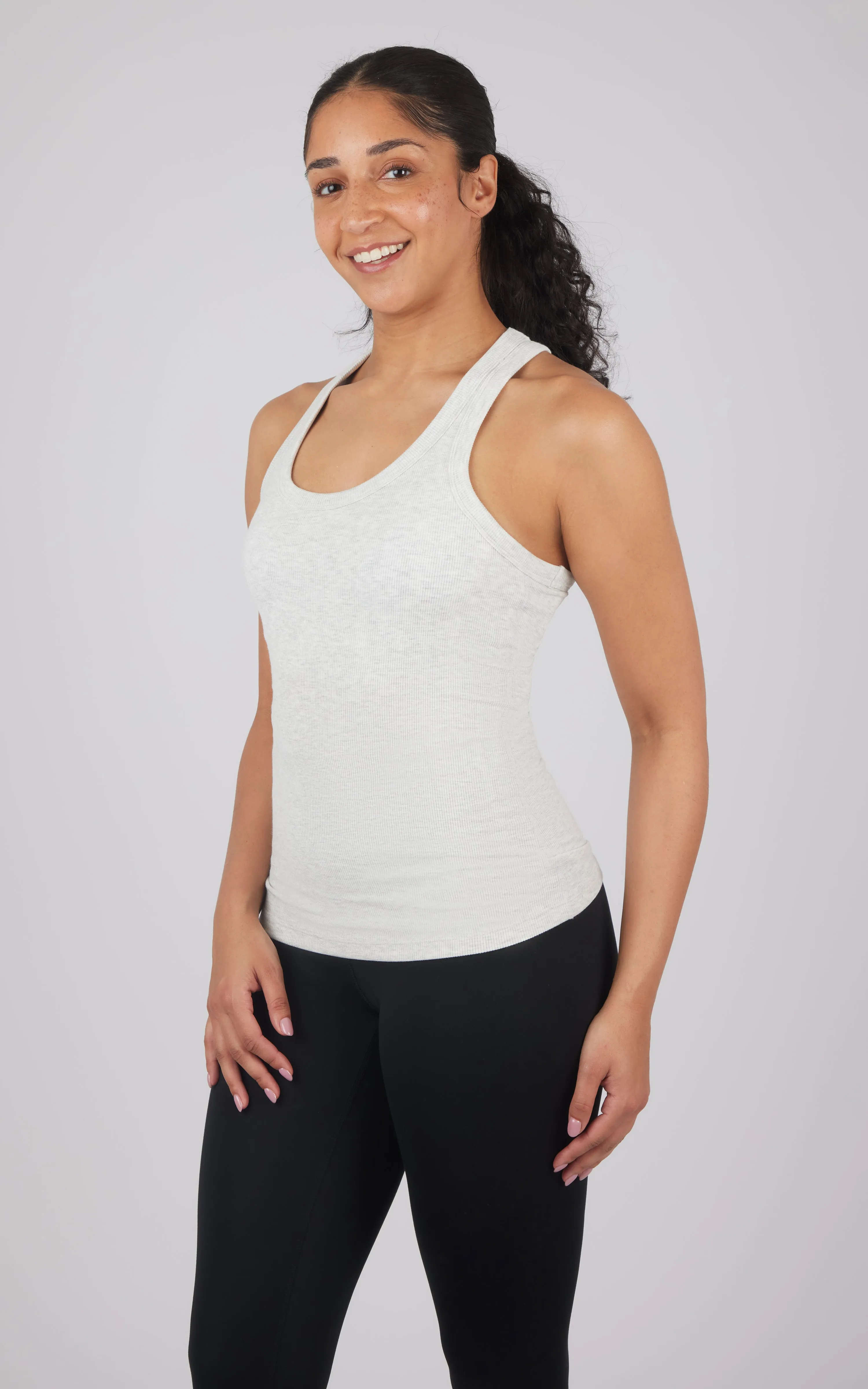 Heavenly Ribbed Longline Racerback Tank