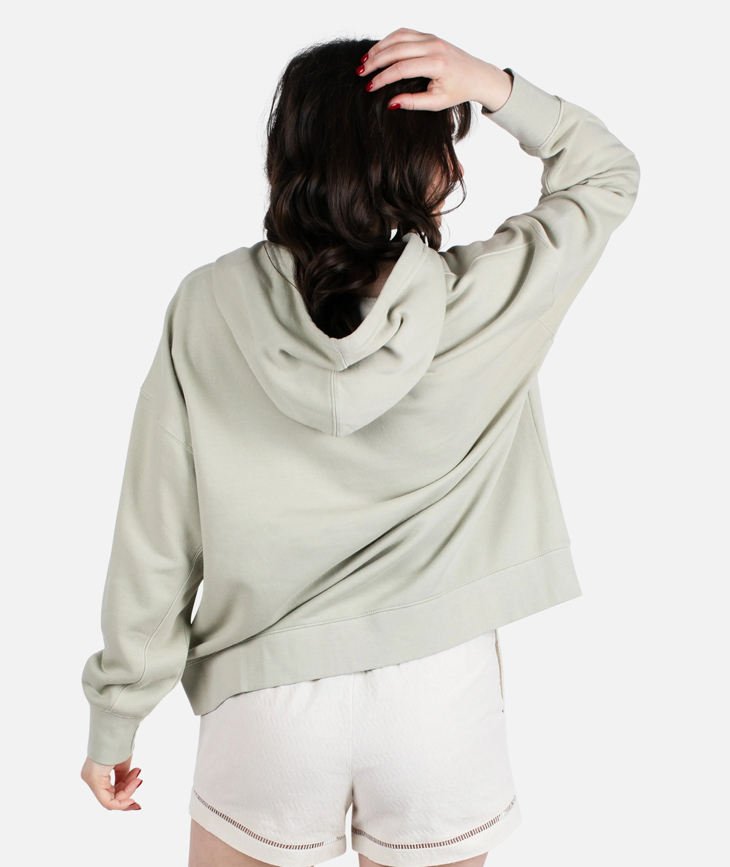 Jetty Supply Co Slash Neck Hoodie - Sage Green