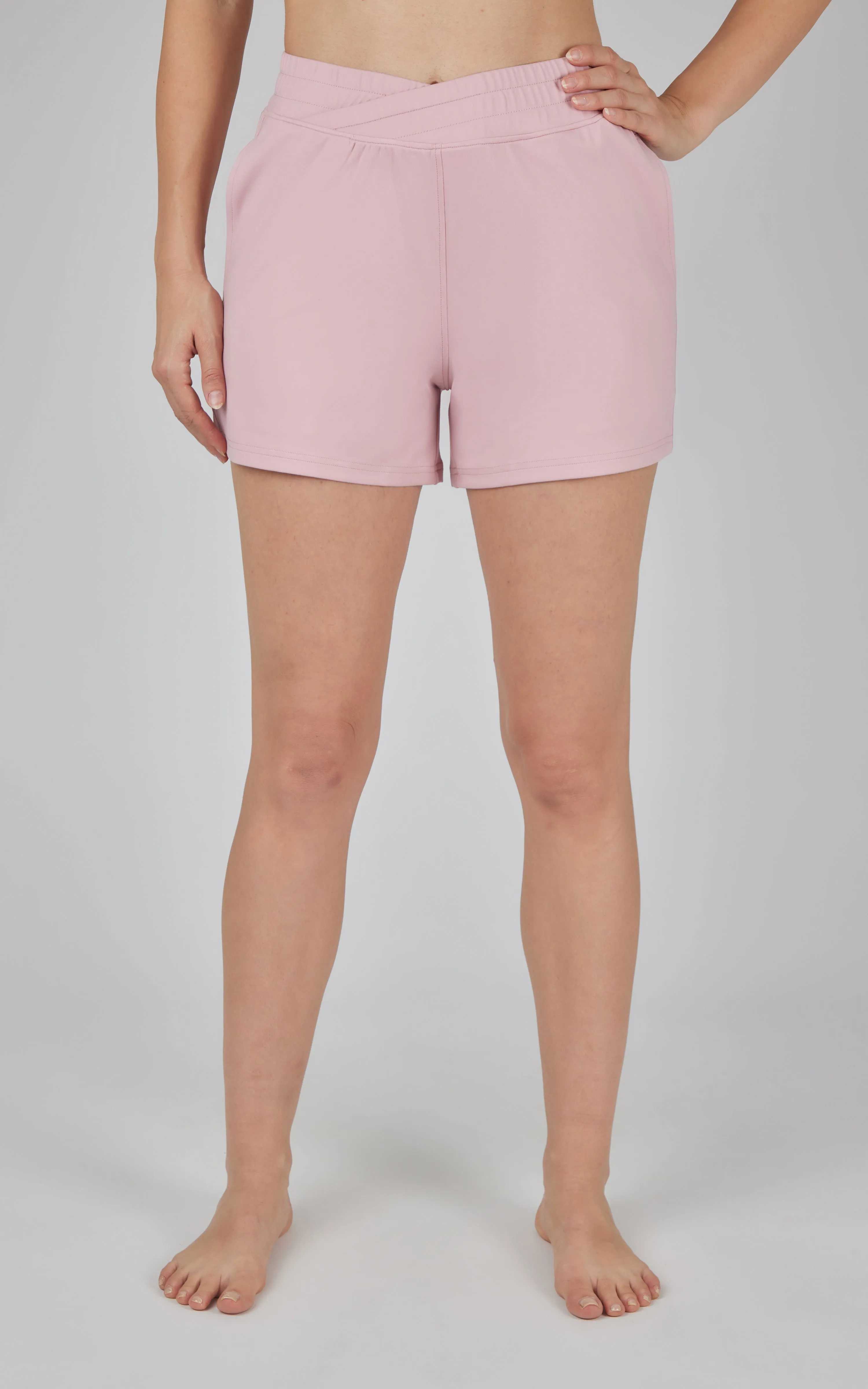 Lux Crossover Waistband 4" Side Pocket Short