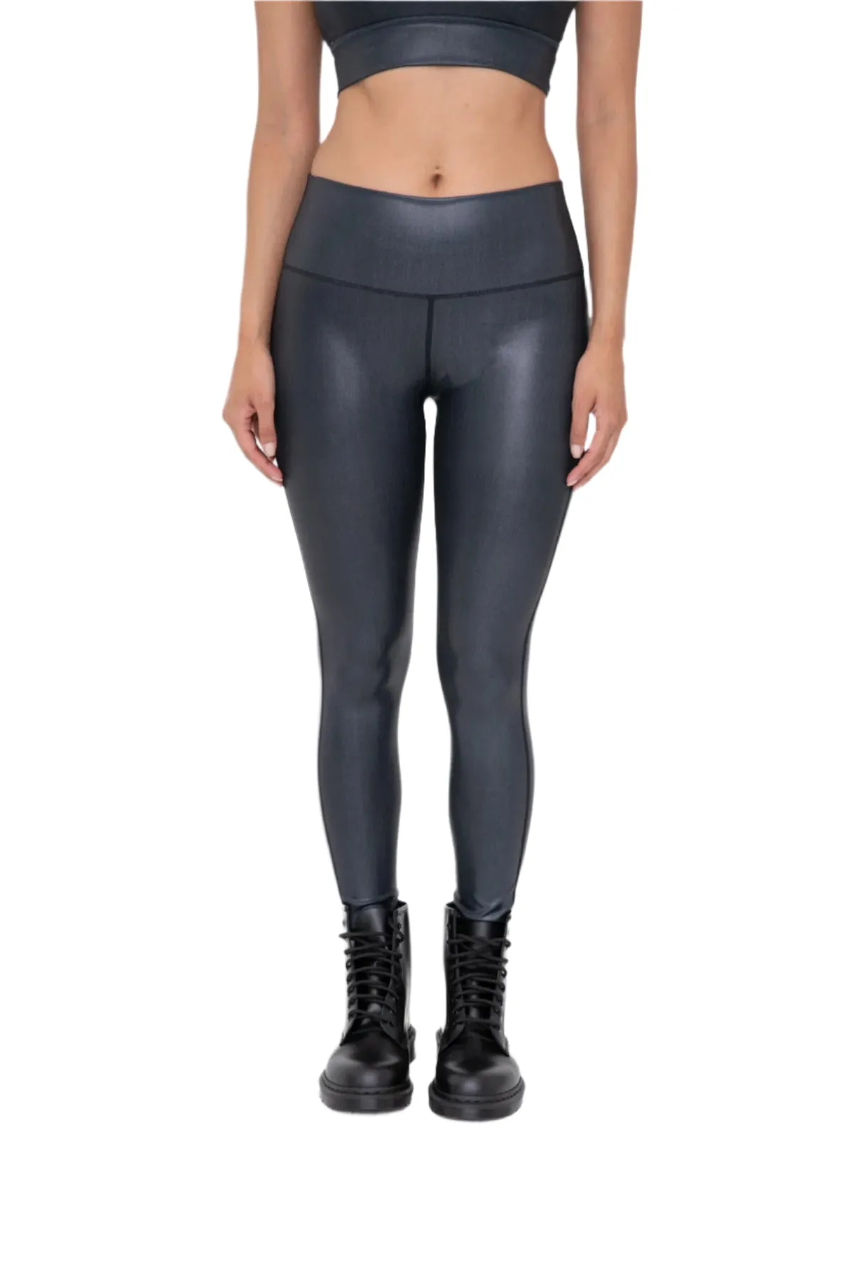 Mono B Iridescent Holo Foil High-Waisted Leggings APH-A0870 and Plus