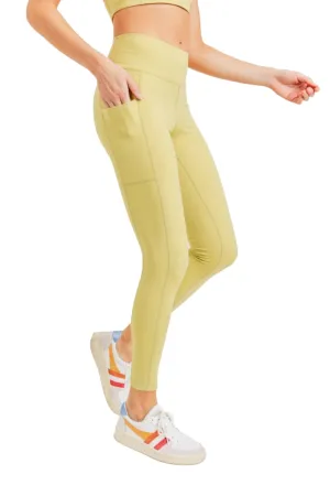 Mono B Lycra-Blend Essential Sweetheart Back High Waist Leggings APH2757