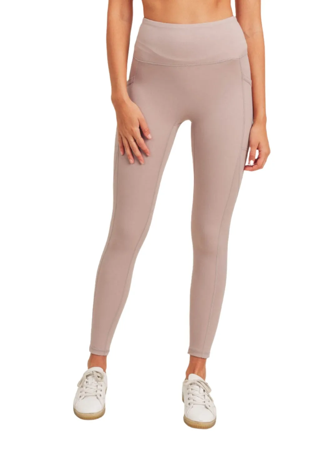 Mono B Newport No Front Seam Splice Swoop Highwaist Leggings APH-A0738