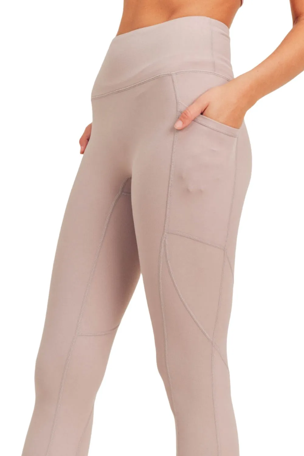 Mono B Newport No Front Seam Splice Swoop Highwaist Leggings APH-A0738