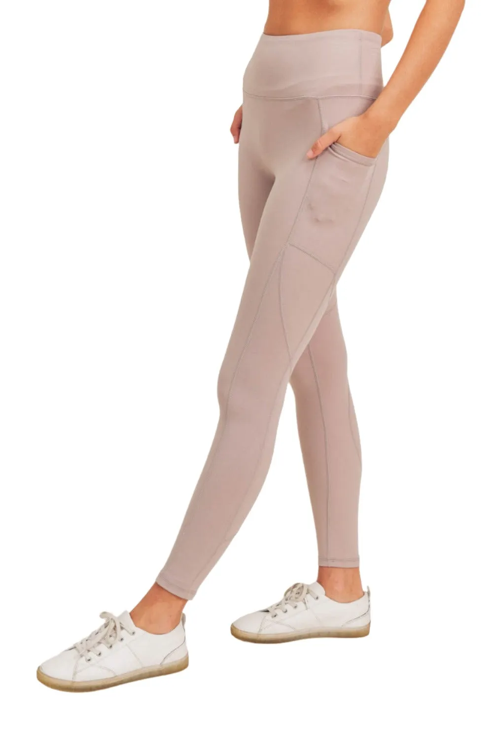 Mono B Newport No Front Seam Splice Swoop Highwaist Leggings APH-A0738