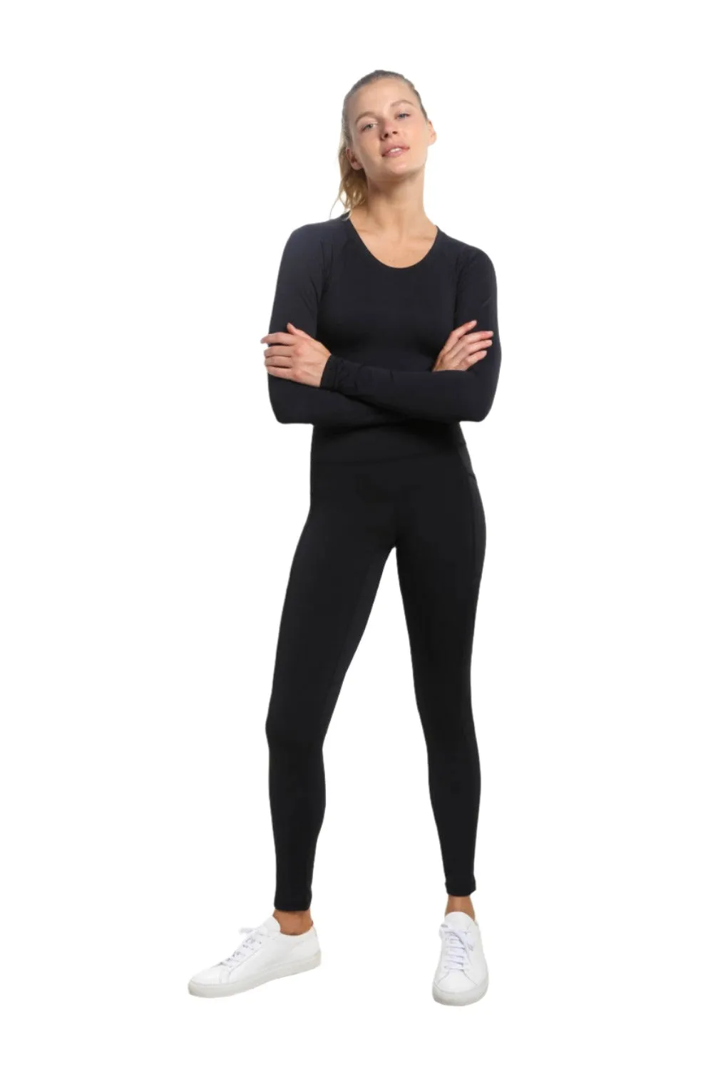 Mono B Newport No Front Seam Splice Swoop Highwaist Leggings APH-A0738