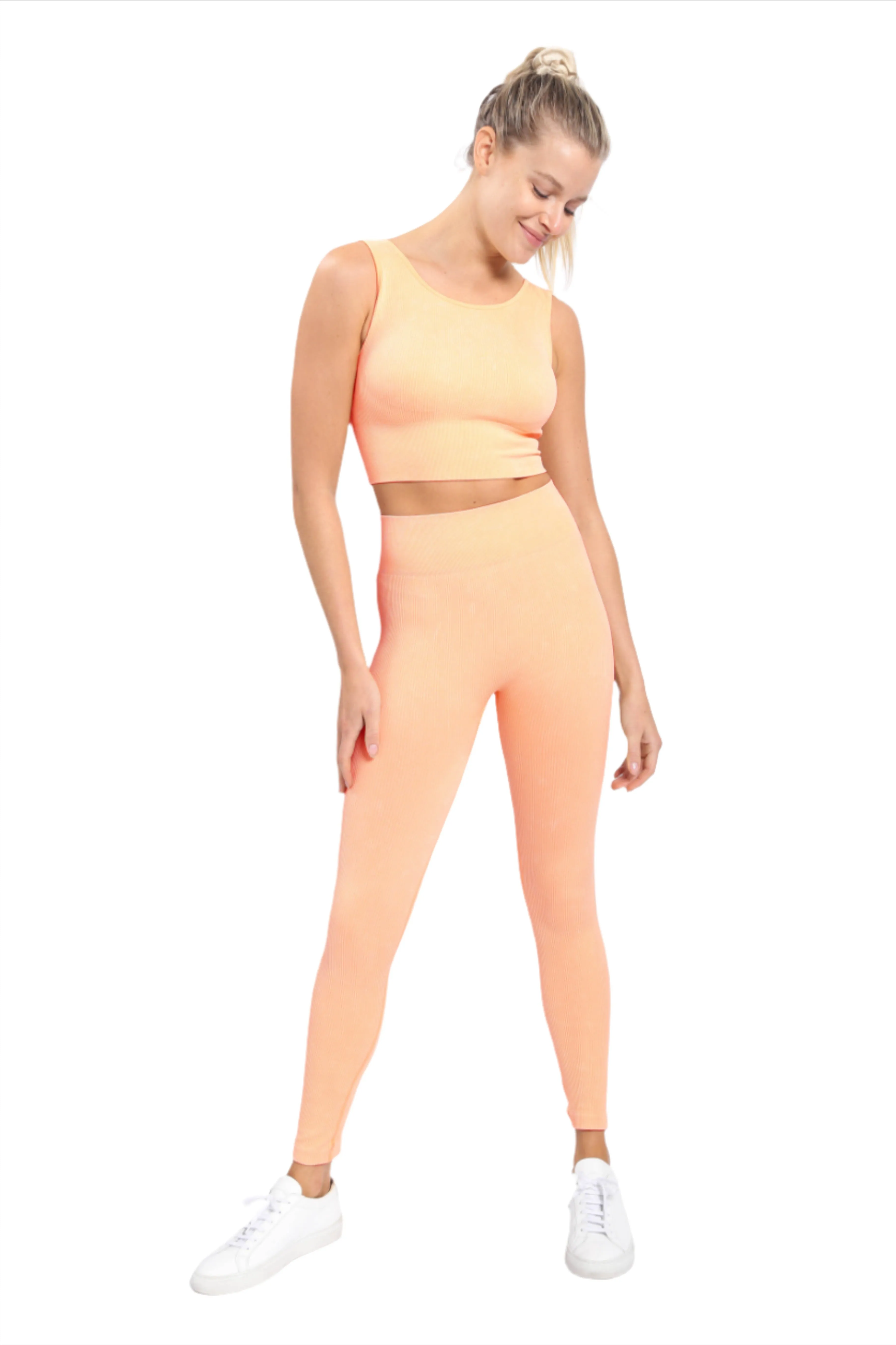 Mono B Ribbed Mineral Wash Seamless Legging APH2801