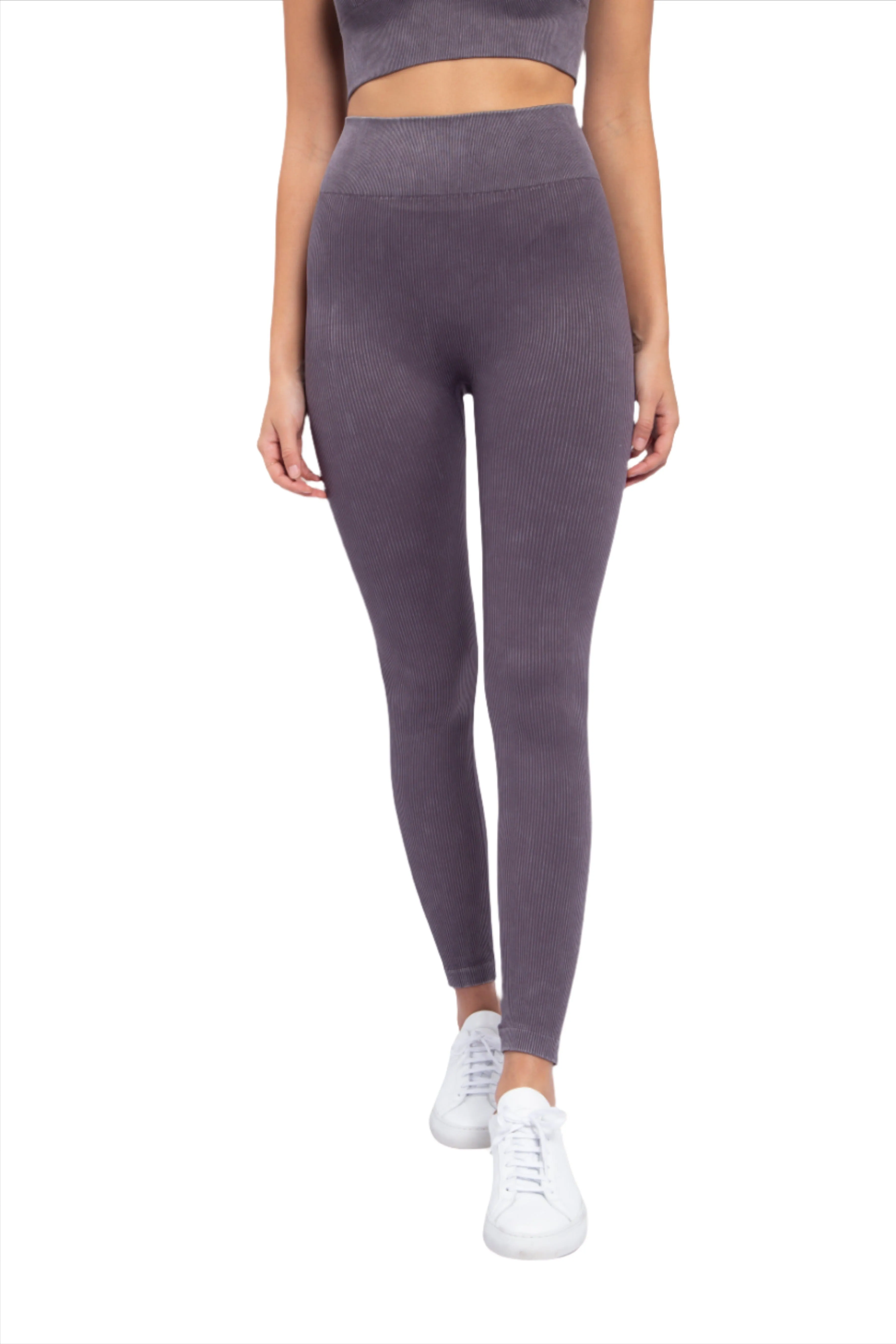 Mono B Ribbed Mineral Wash Seamless Legging APH2801