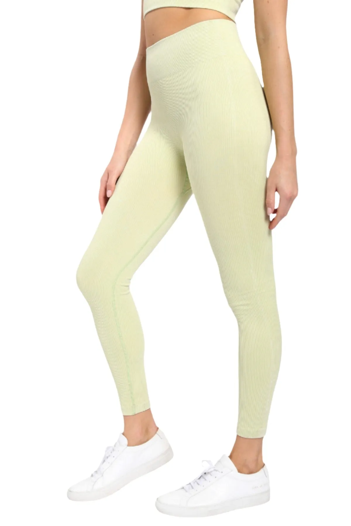 Mono B Ribbed Mineral Wash Seamless Legging APH2801