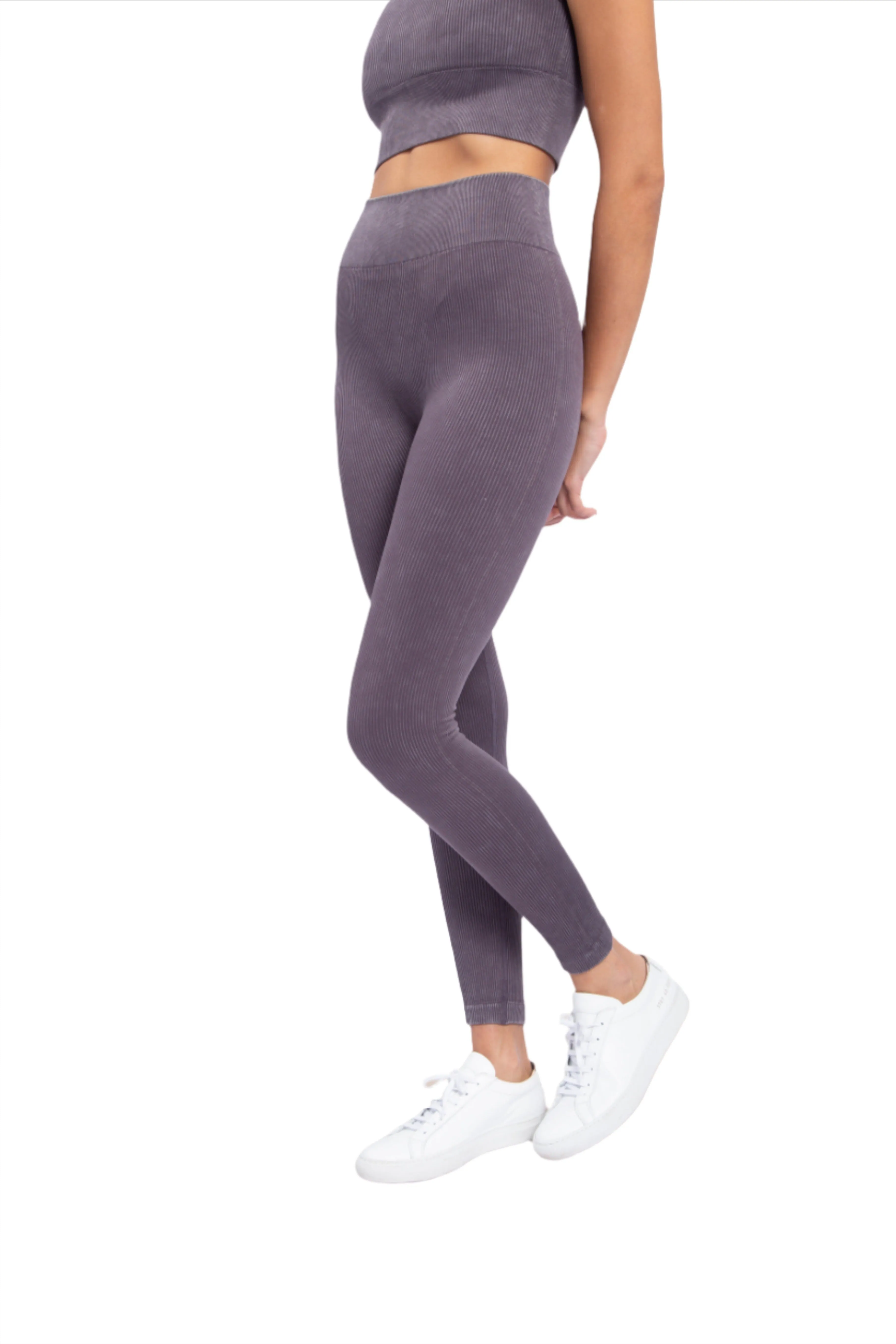 Mono B Ribbed Mineral Wash Seamless Legging APH2801