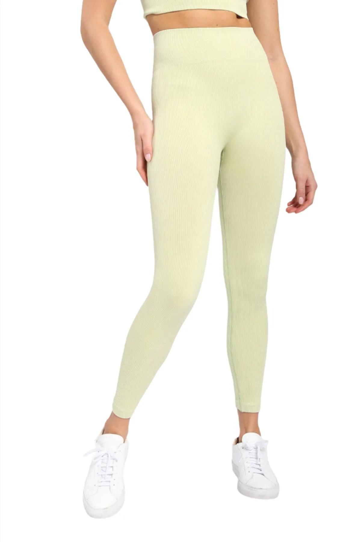 Mono B Ribbed Mineral Wash Seamless Legging APH2801