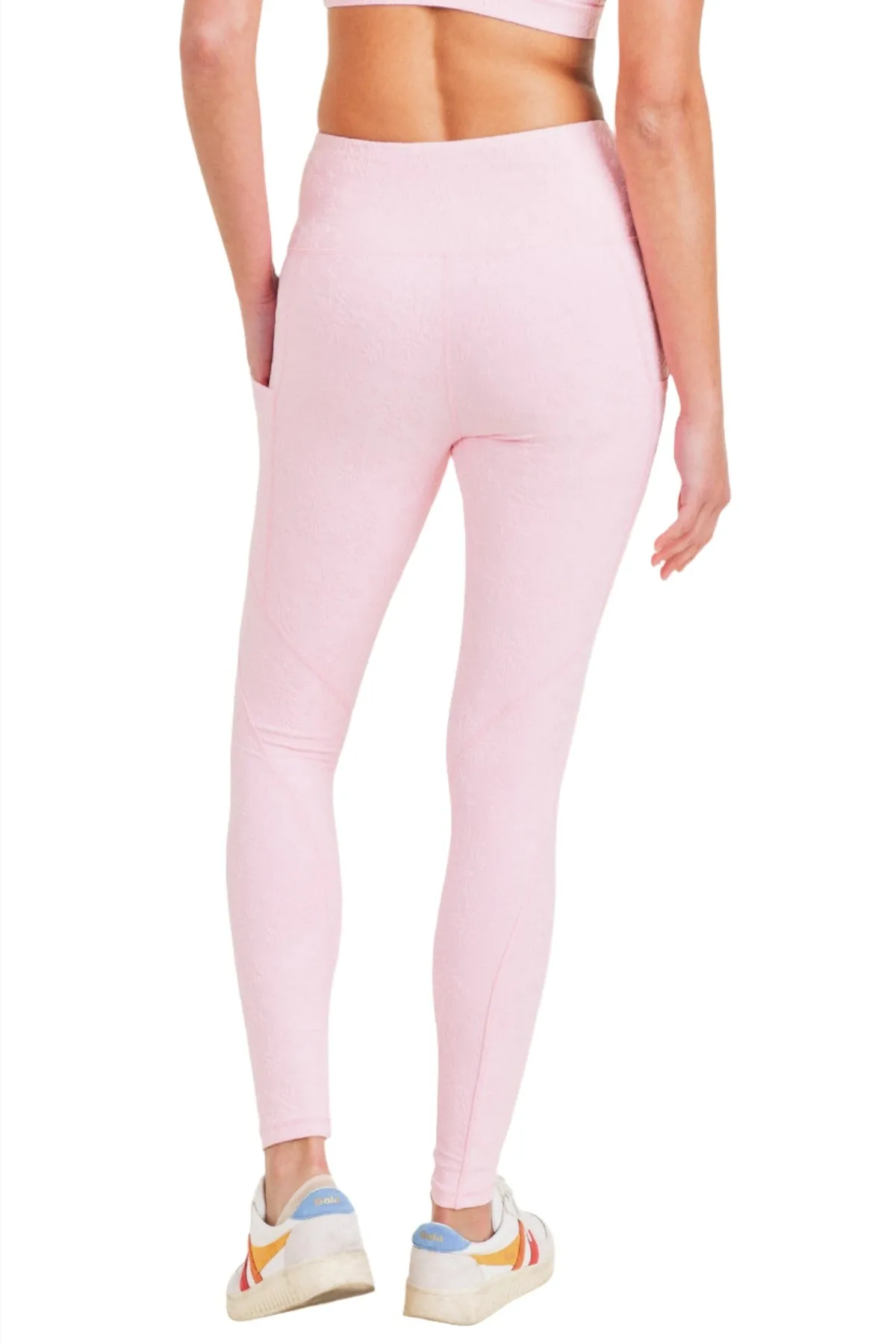 Mono B Textured Florette Jacquard TACTEL® Legging APH8070