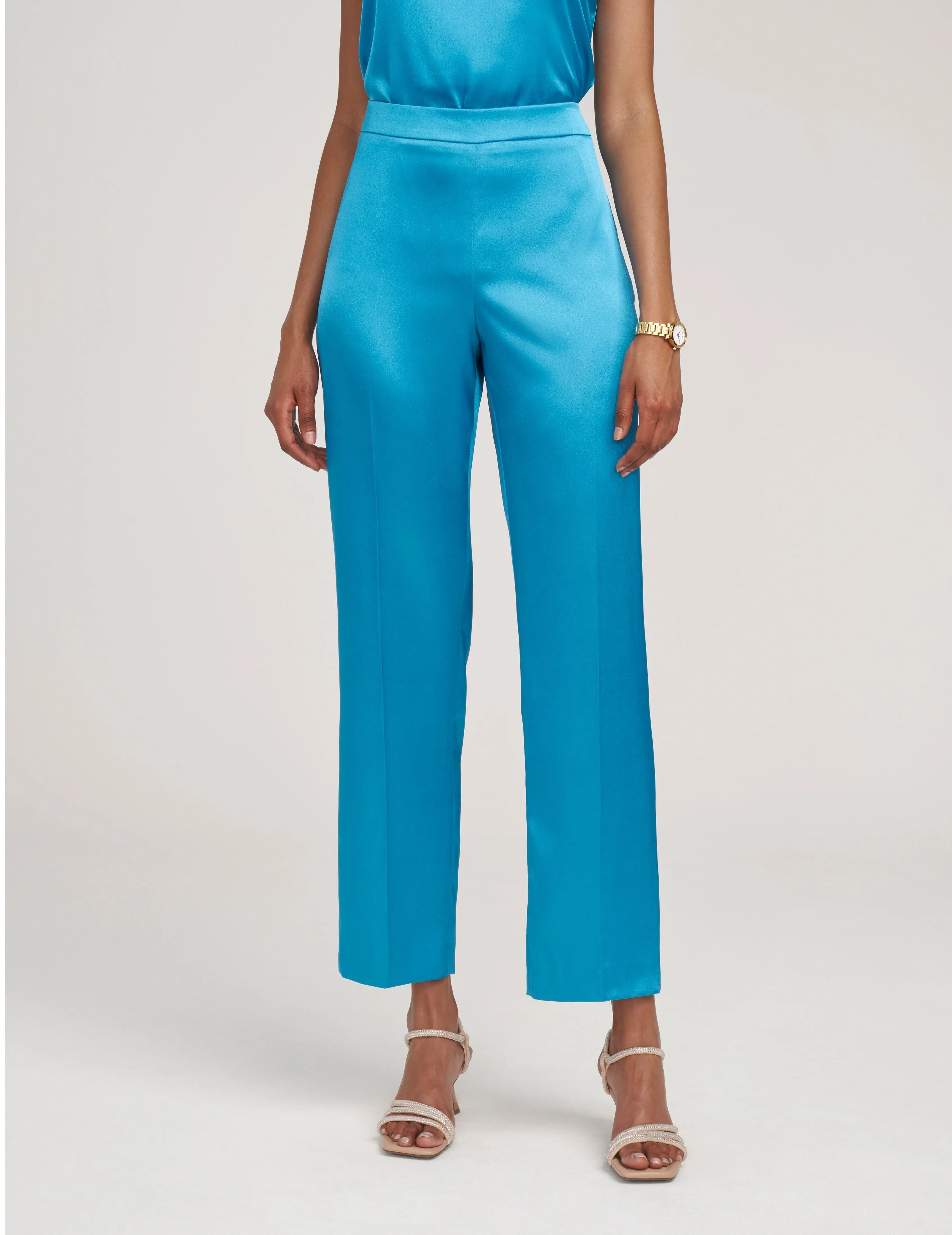 Montreal Satin High Rise Wide Leg Pant- Sale