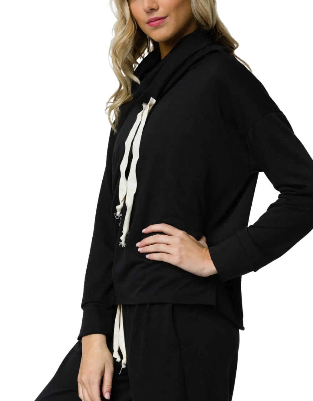 Onzie Yoga New Cowl Neck Top 3749 Black
