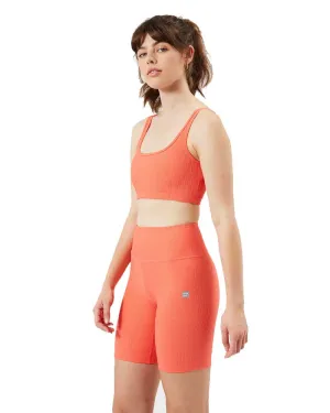 Pop Orange Harper Biker Shorts 8"