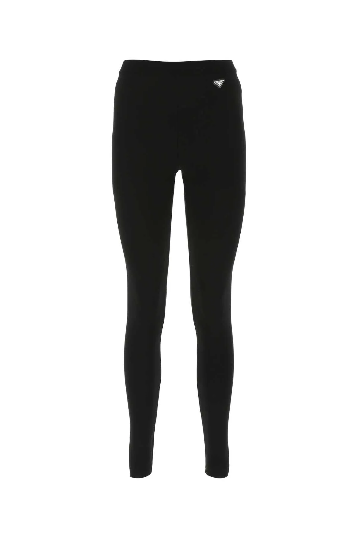 Prada Logo Plaque High Waist Leggings