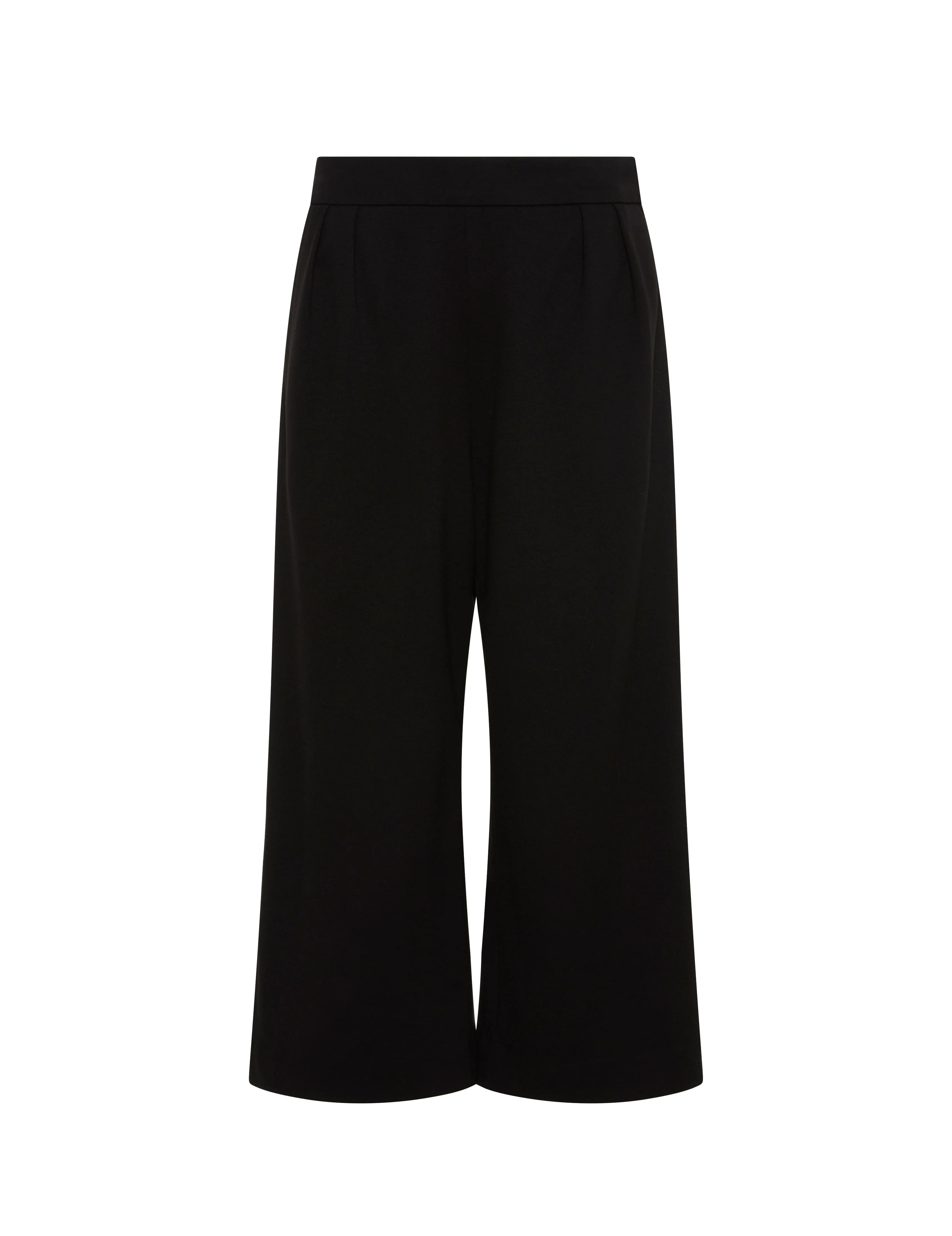 Pull On Pleat Front Cropped Wide Leg Pants- Sale