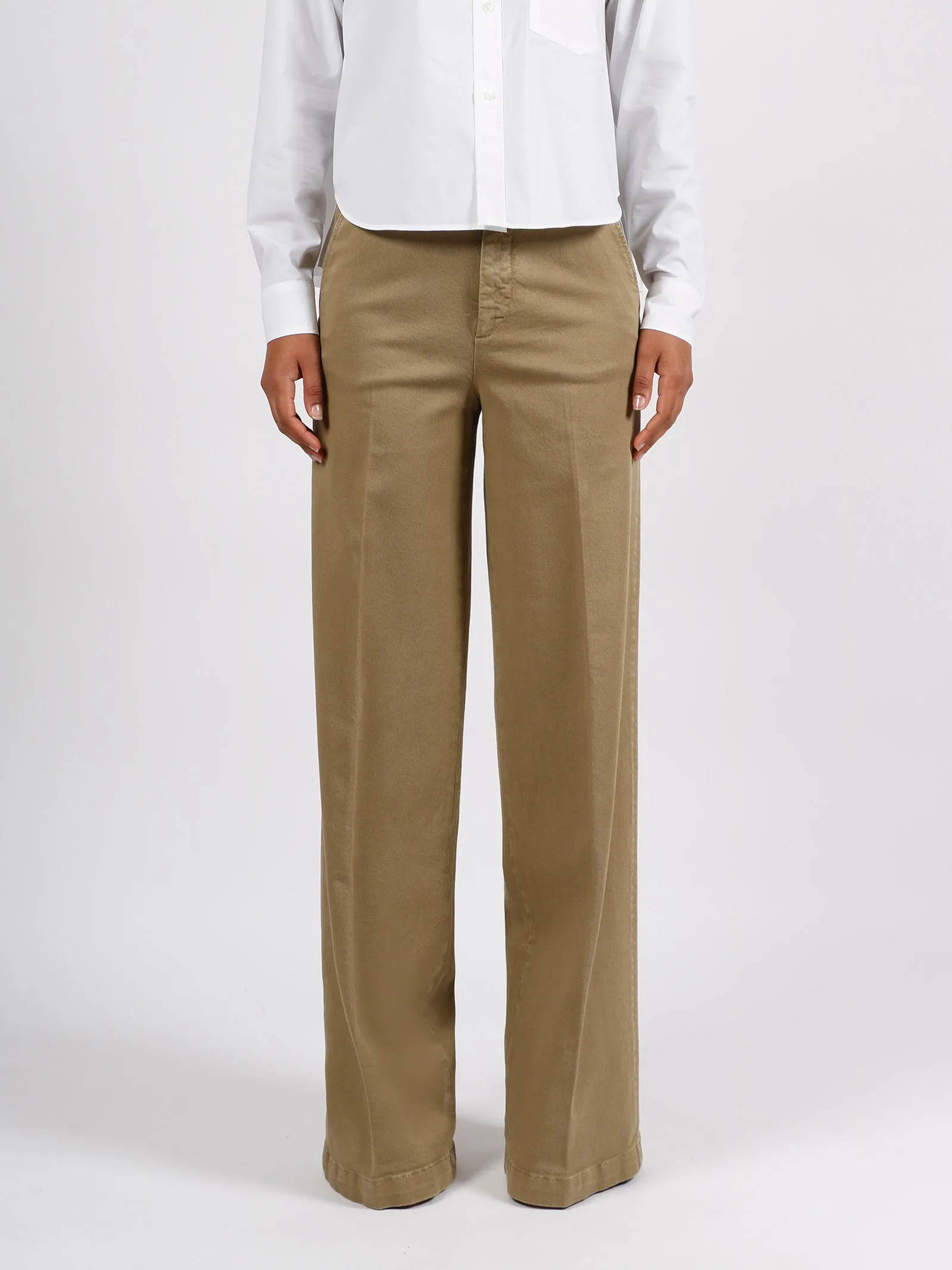 REDValentino High Waist Wide-Leg Gabardine Pants