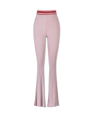 Ribbed Knit Flared Pants