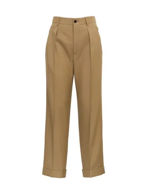 Saint Laurent High-Waisted Cropped Trousers