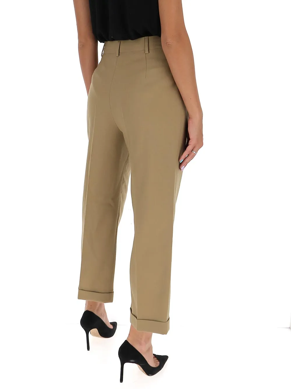 Saint Laurent High-Waisted Cropped Trousers