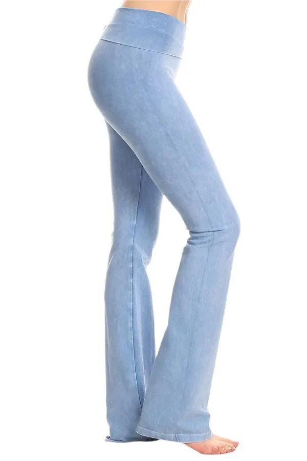 T-Party Fold Over Mineral Washed Yoga Pants CJ7477