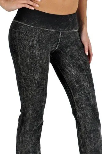 T-Party Fold Over Mineral Washed Yoga Pants CJ7477
