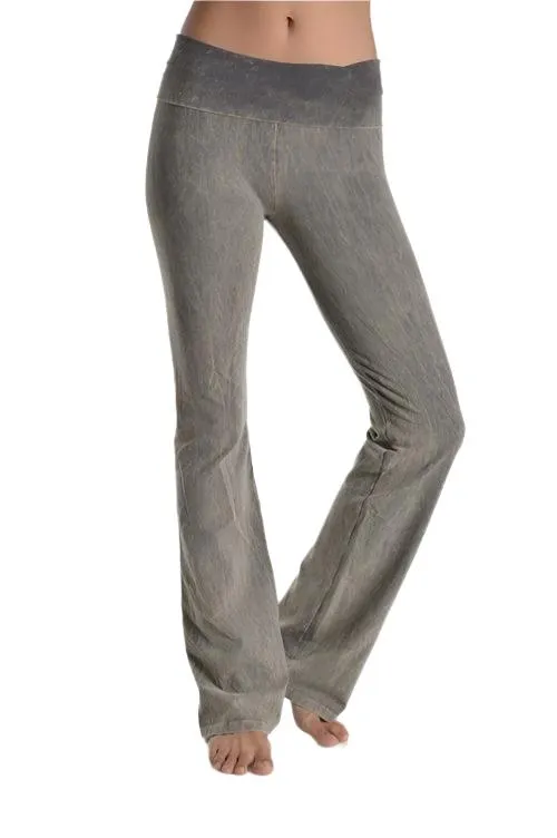 T-Party Fold Over Mineral Washed Yoga Pants CJ7477