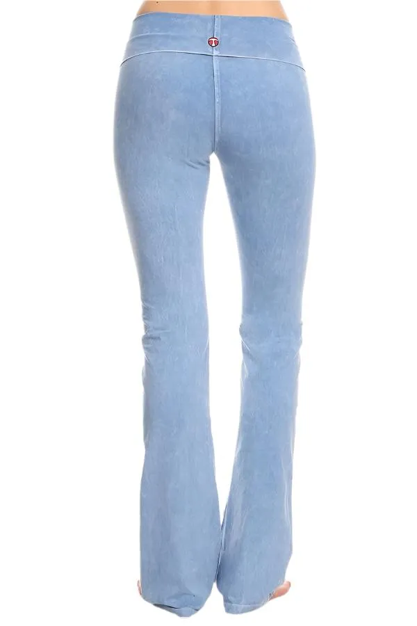 T-Party Fold Over Mineral Washed Yoga Pants CJ7477