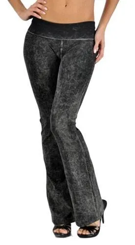 T-Party Fold Over Mineral Washed Yoga Pants CJ7477
