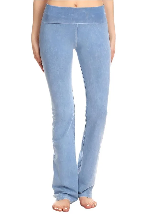 T-Party Fold Over Mineral Washed Yoga Pants CJ7477