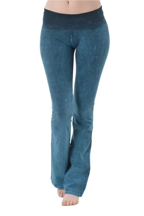 T-Party Fold Over Mineral Washed Yoga Pants CJ7477