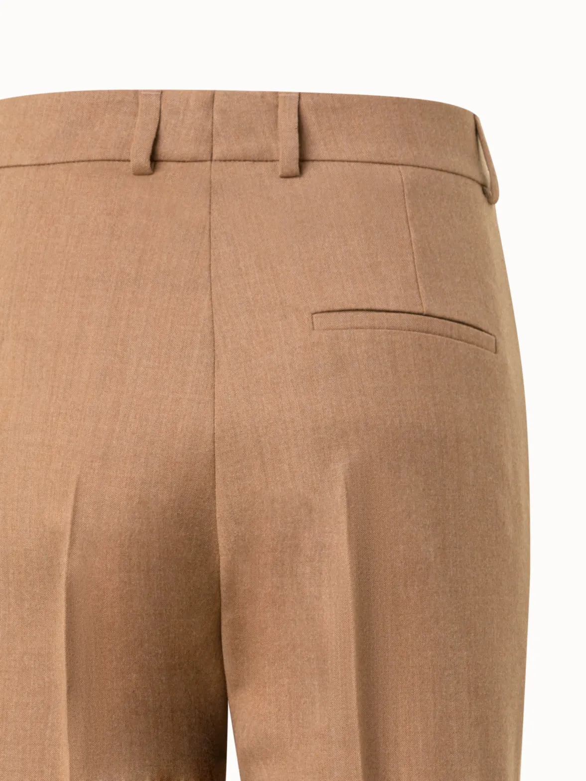 Tapered Wool Stretch Flannel Pants