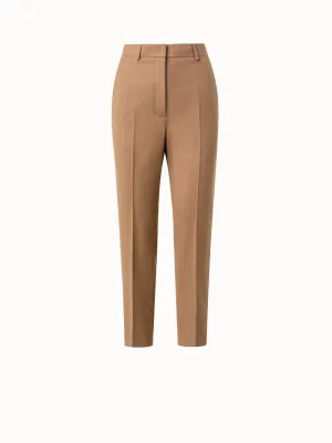 Tapered Wool Stretch Flannel Pants