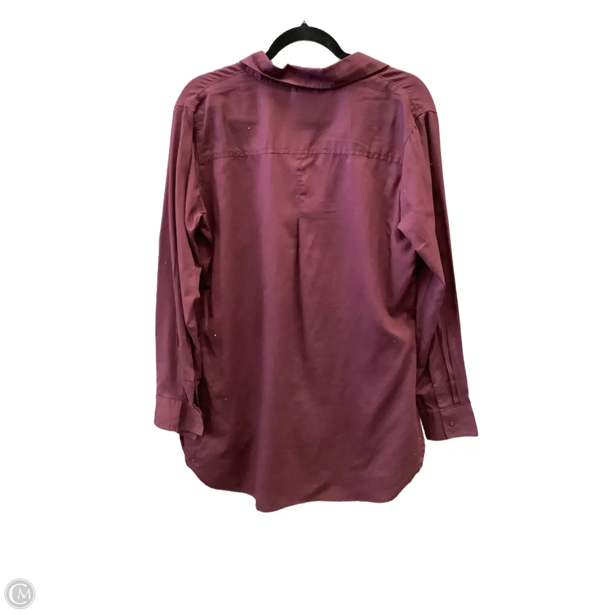 Top Long Sleeve By Lee In Maroon, Size: L