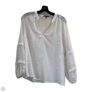 Top Long Sleeve By Staccato In Cream, Size: M